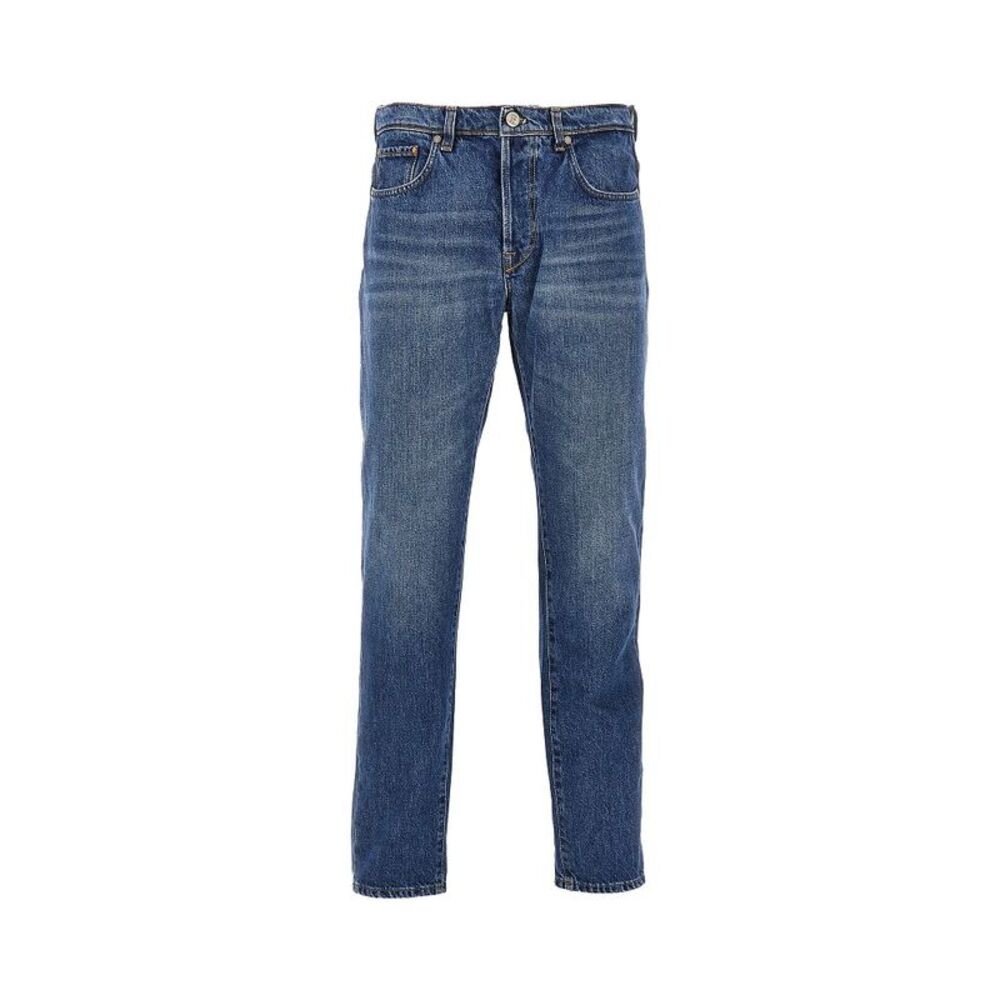 Incotex Men Cotton Denim Tapered Fit Jeans